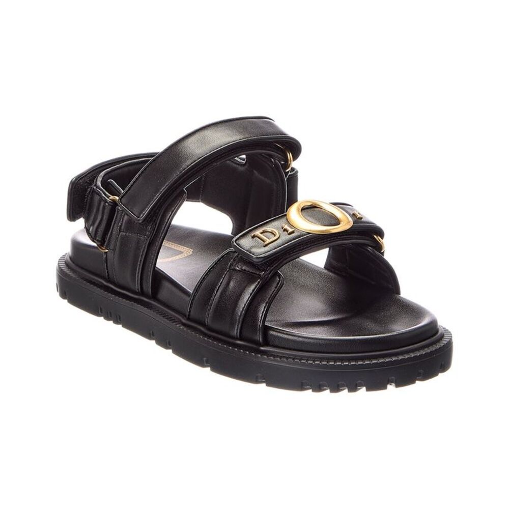 Dior Leather Sandal, Black